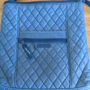 Vera Bradley Quilted Crossbody Bag in Denim Blue